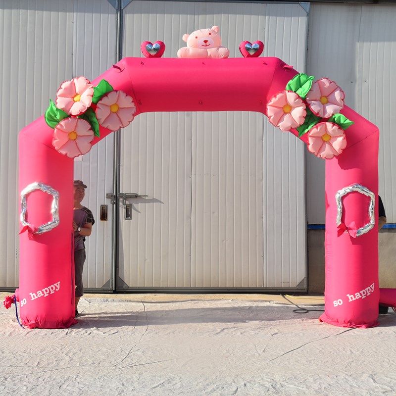 张掖粉色婚礼拱门